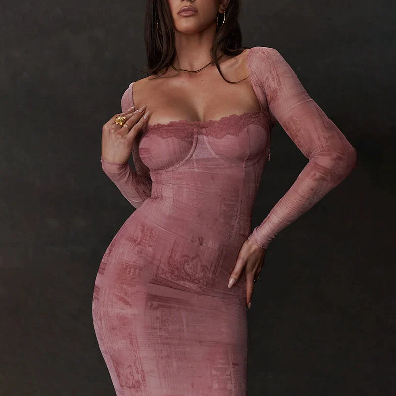 Lara | Elegante Roze Damesjurk